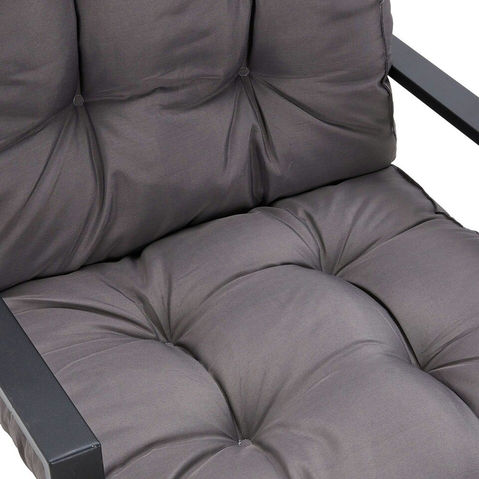 image 1 of Living and Home Outdoor Thickened Chair Cushion, 106x53cm, Dark Grey