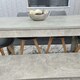 image 6 of Stone Grey Effect Dining Table with Bench and 4 Grey Plastic Chairs Dining Room Furniture Set | Grey | One Size | 6