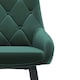image 2 of Living and Home Set of 2 Velvet Metal Legs Button Upholstered Dining Chair, Green