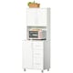 image 1 of HOMCOM Modern Kitchen Cupboard Storage Organiser Microwave Cabinet Grey