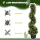 image 9 of Outsunny Set Of 2 90cm/3FT Artificial Spiral Topiary Trees w/ Pot Fake Plant