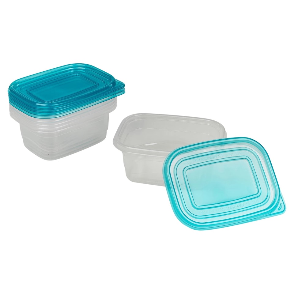 image 1 of 100 Pc Reusable Plastic Food Storage Boxes Containers Lid Microwave Freezer Safe