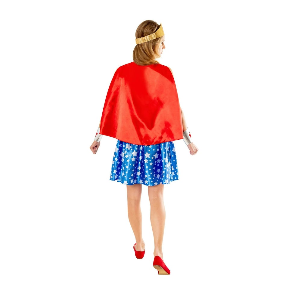 image 1 of Wonder Woman Womens/Ladies Deluxe Costume - Red/Blue/Gold - M M