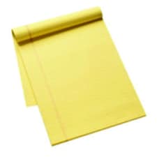 Q-Connect Ruled Stitch Bound Executive Pad 50 Pages A4 Yellow (Pack of 10)
