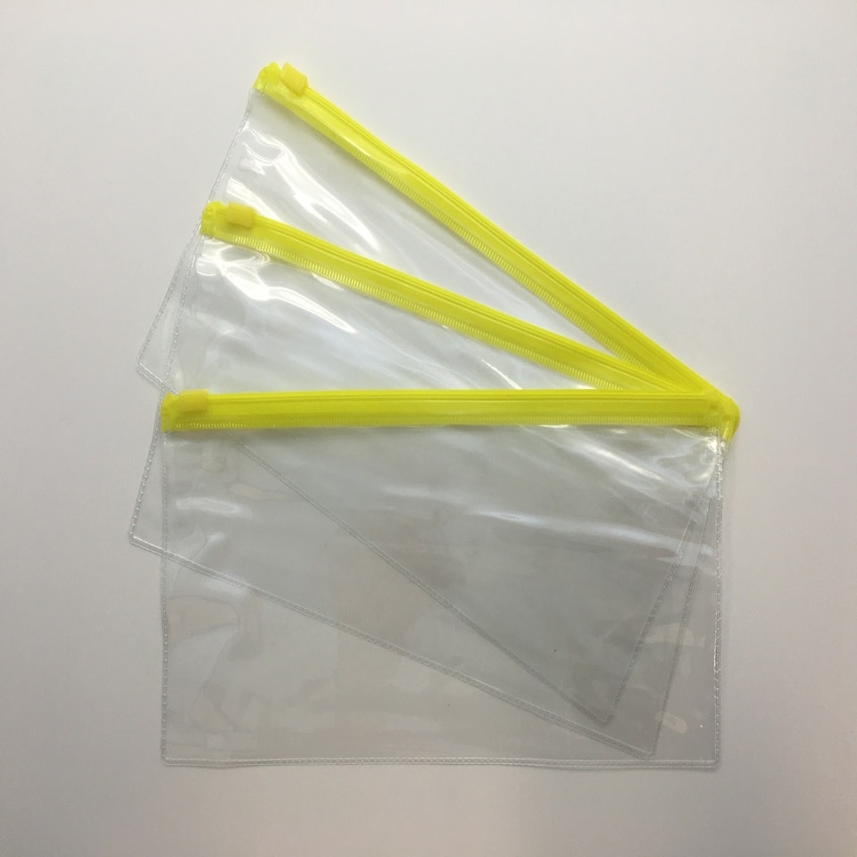 image 1 of Pack of 12 DL Yellow Zip Zippy Bags