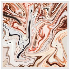 Pink rippled marble (Picture Frame) White | S