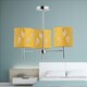 image 3 of Brea - Chrome 3 Light Fitting with Ochre Fern Shades Chrome | Yellow