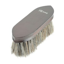 HySHINE Deluxe Horse Hair Wooden Dandy Brush - Dark Brown - One Size