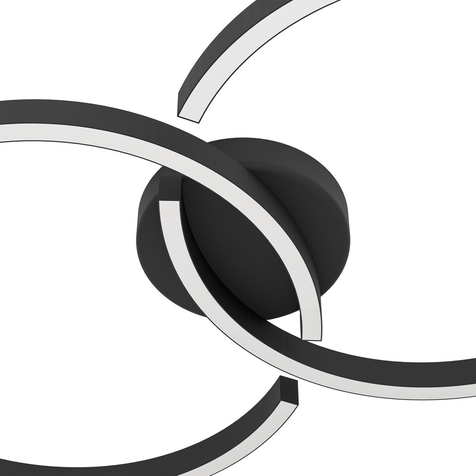 image 1 of EGLO Amandolo Black LED Aluminium & Steel Ceiling Light