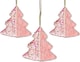 image 3 of 12cm Tree Baby Pink - Christmas Hanging Decoration