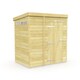 image 1 of 5 x 4 Feet Pent Security Shed - Single Door - Wood - L118 x W158 x H201 cm Brown