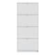 image 2 of Shoes Shoe Cabinet 4 Flip Down Doors and 2 layers in White