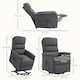 image 5 of HOMCOM Power Lift Recliner Chair, Electric Lift Chair for Elderly, Fabric Riser and Reclining Armchair with Remote Control, Side Pockets, Footrest, for Living Room, Dark Grey | Grey | Dark Grey