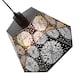 image 3 of Designer Hexagonal Pendant Lamp Shade in Matte Black with Starburst Shapes | Black