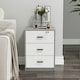 image 8 of Ash Grey 3-Drawer Bedside Table Brown | Accent Colour: Oak