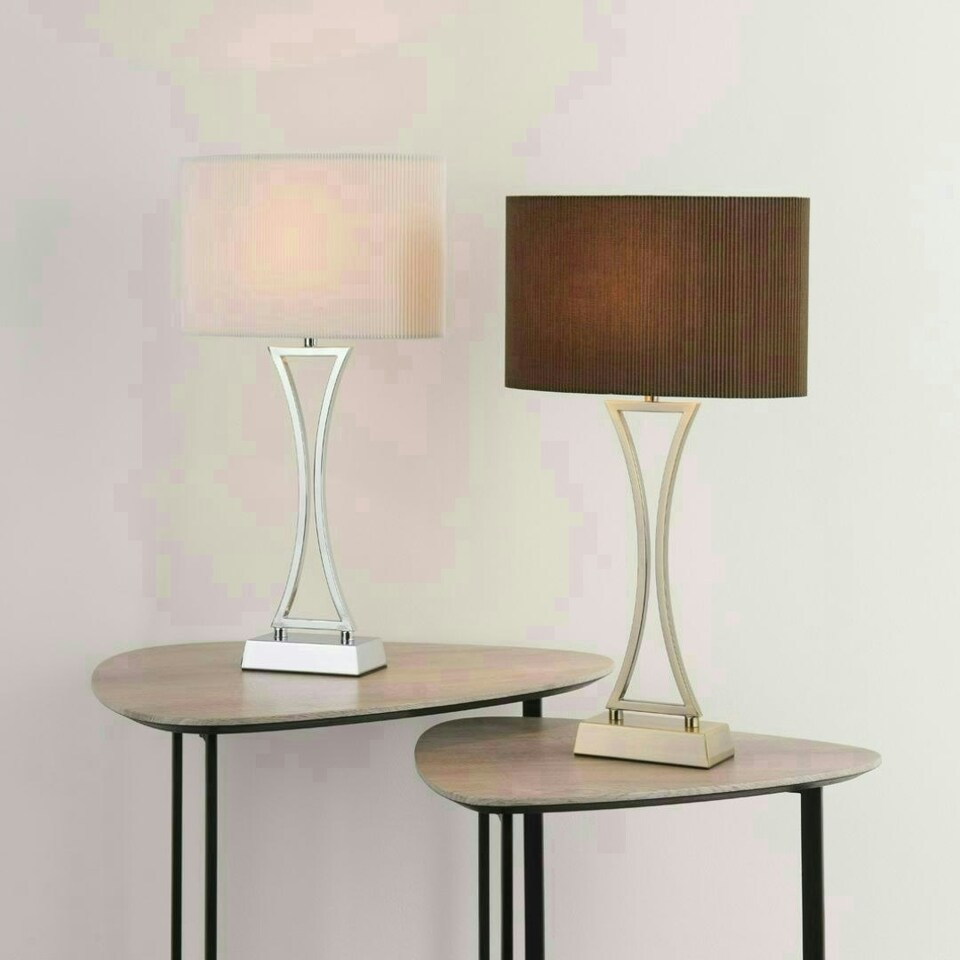 image 1 of Corrina Antique Brass Touch Table Lamp Gold