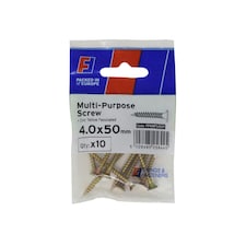 Forgefix Multi-purpose Screws, Pozi, Csk, Zyp, Forgepack - Multi Colour - 4.0 x 50mm ForgePack 10