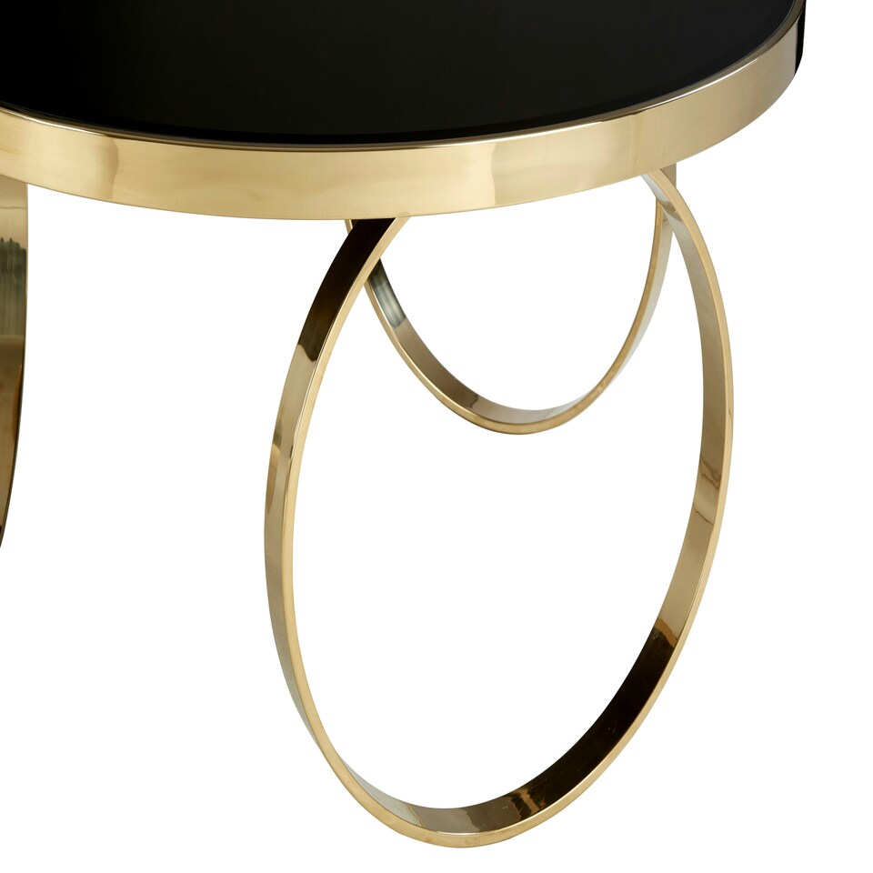 image 1 of Durable Large Round Coffee Table, Elegant Decorative Coffee Table, Sturdy Modern Round Coffee Table Black