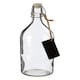 image 2 of Interiors by Premier Crystal Storage Bottle With Pine Wood Lid, Personalized Clear Glassware, Transparent Drinking Bottle