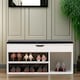 image 7 of Shoe Storage Bench 90CM White White