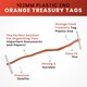 image 2 of Pack of 100 101mm Plastic End Orange Treasury Tags