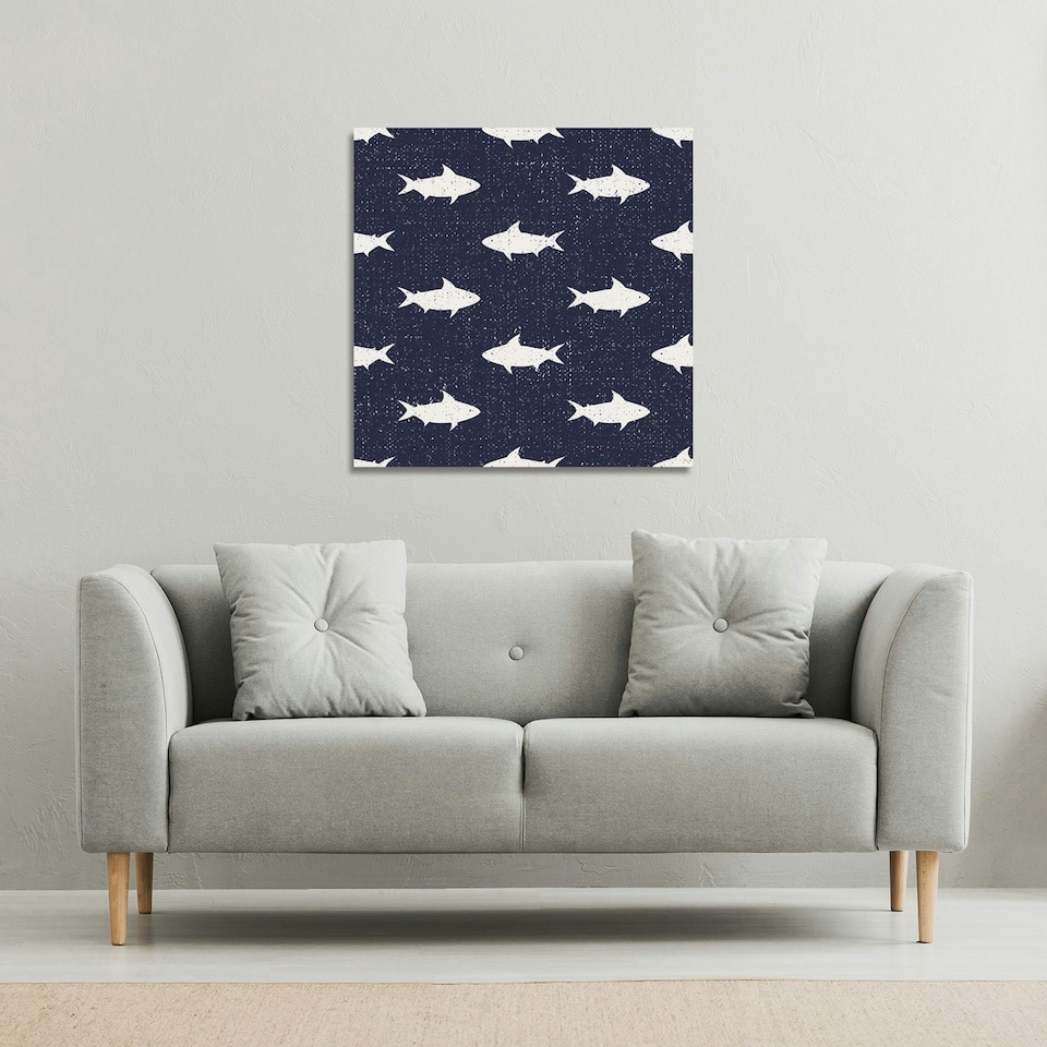 image 1 of Fish (Canvas Print) 46 x 46 x 4cm