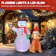 image 3 of Outsunny 6FT Christmas Inflatables Snowman & Dog with Built-in LED Lights and Flashing Light, Blow Up Christmas Inflatable Decoration for Indoor Outdoor Decor, Garden