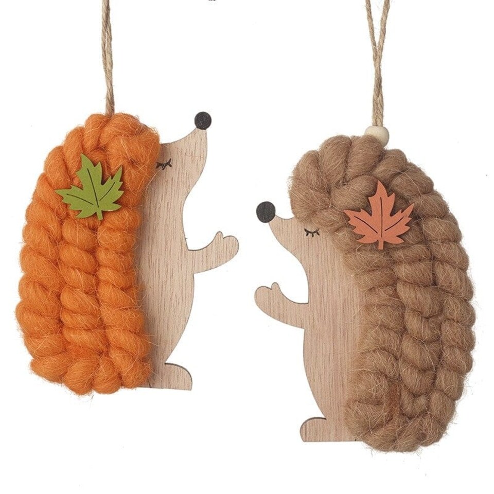 Heaven Sends Halloween Set of 2 Hedgehog Autumnal Hanging Decorations