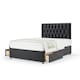 image 1 of Majestic 1000 Pocket Sprung Graphite Plush Velvet 2 Drawer Divan Set And Lona Headboard Double