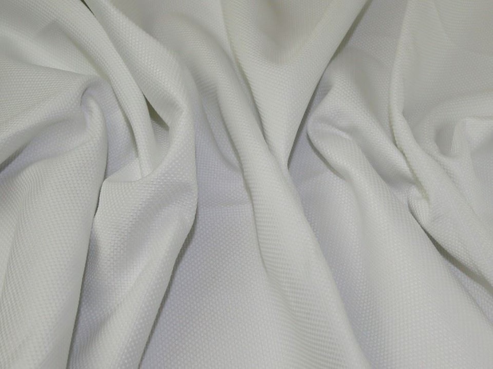 White Basket Weave Coating Fabric for Bag Making, Upholstery, 148cm / 58" Wide - per metre