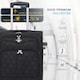 image 4 of Flight Knight Lightweight 4 Wheel 800D Soft Case Quilted Suitcase Cabin Carry On Hand Luggage Ryanair Maximum Priority Carry On Approved Black | Black | Cabin Bag