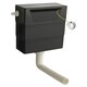 image 1 of Universal Water Saving Dual Flush Side Inlet & Round Push Button - Chrome/Black