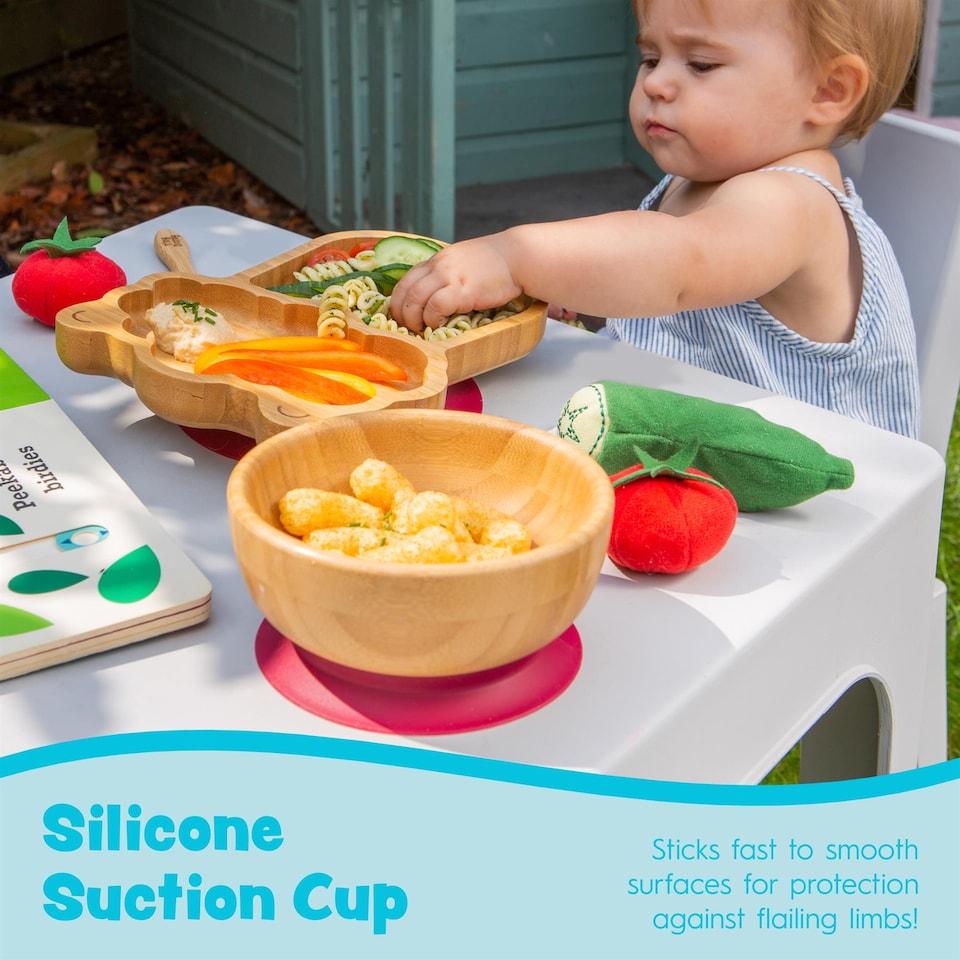 image 1 of Tiny Dining Children's Bamboo Suction Llama Plate - Pink | Pink | Pink
