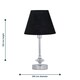 image 4 of Chrome Jewelled Table Lamp with Black Shade Chrome | Black
