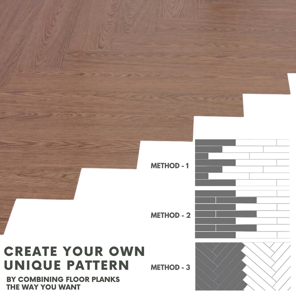 image 1 of NOVECRAFTO Self Adhesive Vinyl Floor Planks – Peel & Stick Flooring – Light Brown Wood Effect – Easy DIY Installation – Durable & Waterproof Tiles Brown | 2.78 sqm