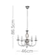 image 7 of ValueLights Memphis Brushed Chrome 5 Way Chandelier & Bulbs | Chrome