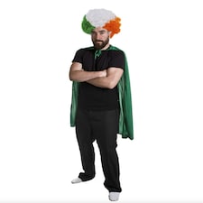Green Cape & Ireland Afro Wig Green | One Size