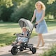 image 2 of AIYAPLAY 6 in 1 Kids Trike, Toddler Tricycle with Parent Handle, Grey