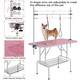 image 4 of Yaheetech 113.5 cm Wide Pet Grooming Table with Adjustable Height Pink