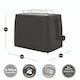 image 3 of Hamilton Beach Kettle & Toaster Set, Stealth, 1.7L Kettle & 2 Slot Toaster - Black