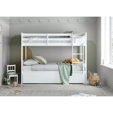 Painted Wood Single Bedframe in White