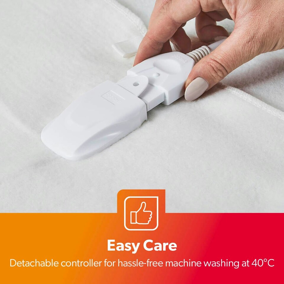 image 1 of GEEPAS Electric Heated Under Blanket 137x165 cm | White White