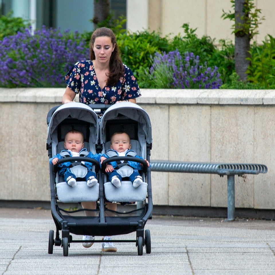 image 1 of Red Kite Push Me Dubl Twin Stroller Grey