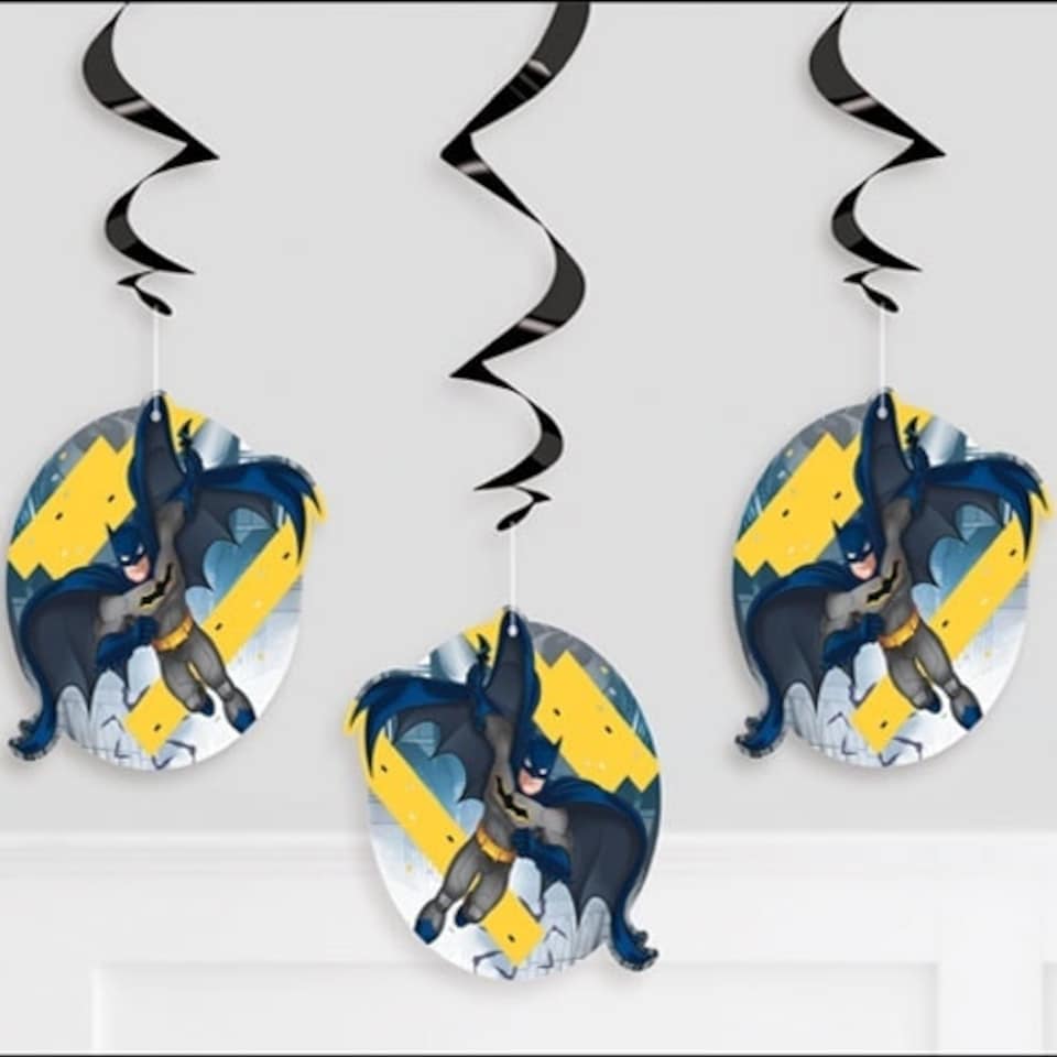 Batman Swirl Hanging Decorations - Pack of 3 - Tesco Groceries