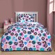 image 1 of OHS Reversible Coverless 10.5 Tog Soft Plush All Year Round Duvet Cover and Pillowcase Bedding Set Pink | Leopard | Single