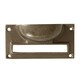 image 3 of Hammer & Tongs Filing Cabinet Drawer Pull with Card Frame - W100mm x H50mm - Brass N/A