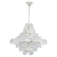 image 3 of Interiors by Premier Classical Silver Leaf Chandelier, 12 Bulb Teardrop Glass Pendant Light, Vintage-Inspired Ceiling Light Silver