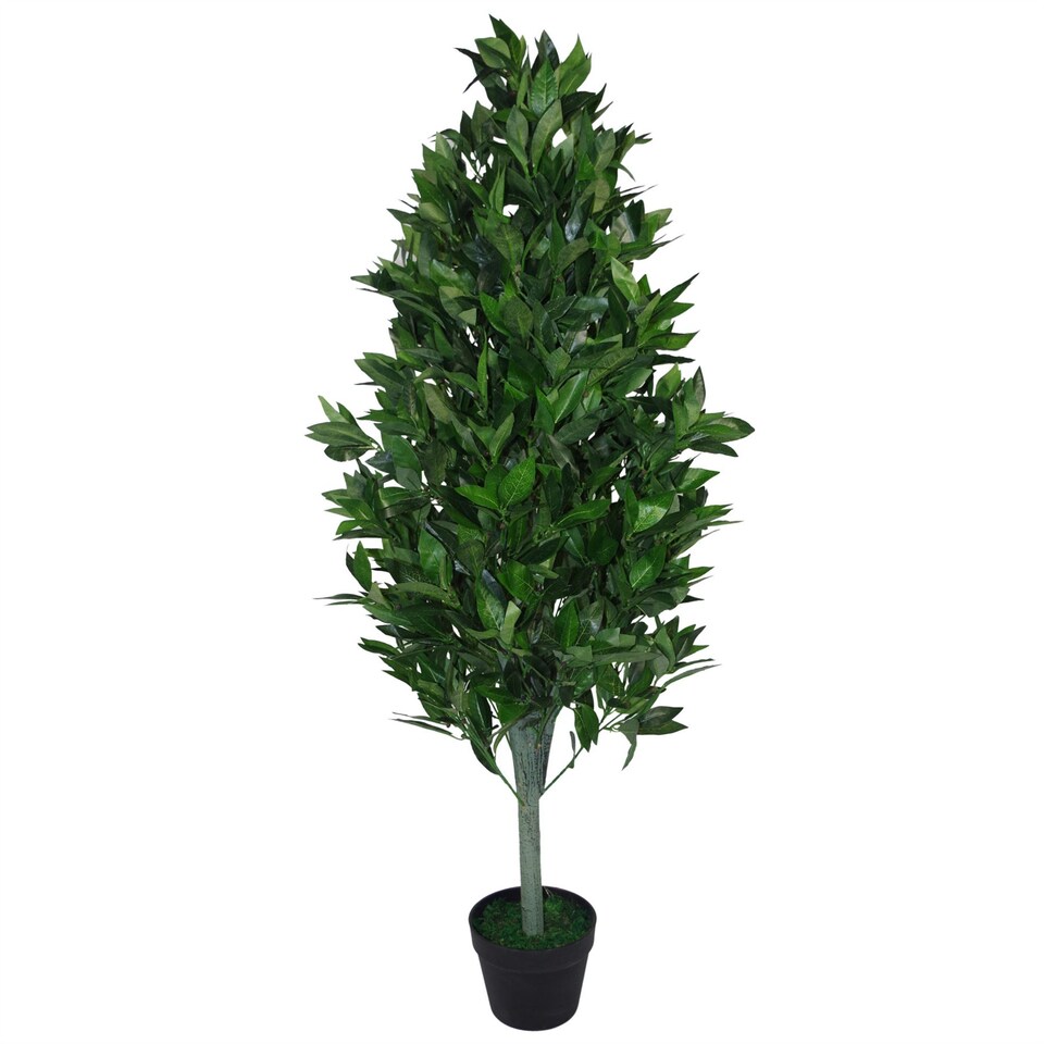 image 1 of 120cm (4ft) Artificial Topiary Bay Tree Pyramid Cone - Extra Large | Green | 4ft