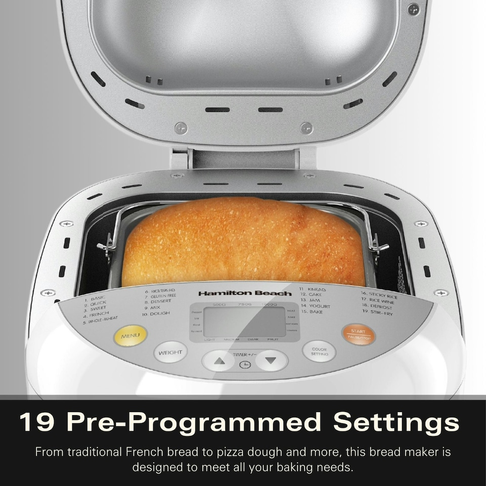 image 1 of Hamilton Beach Essential QuickBake 19-in-1 Automatic Bread Maker