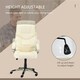 image 3 of HOMCOM Executive Office Chair Faux Leather Computer Chair w/ Wheel White